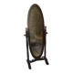 Swivel wooden mirror on stand