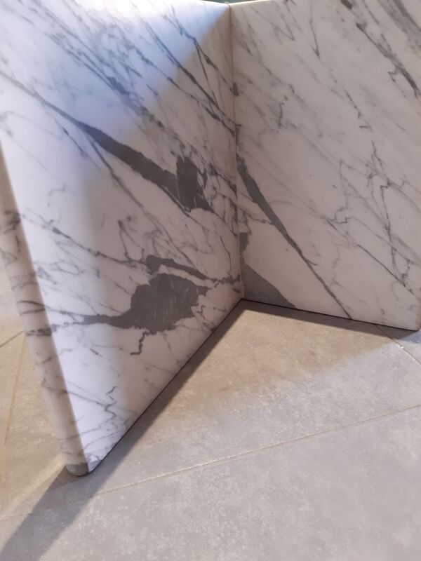 Carrara marble coffee table,