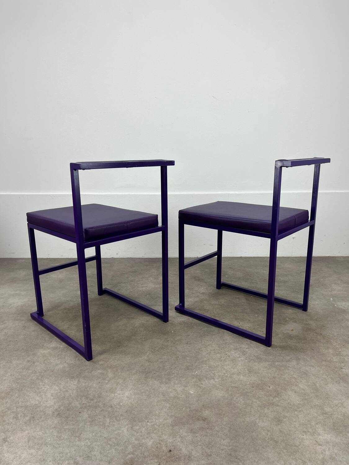2 postmodern design chairs, 80s