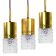 Brass and bubble glass pendant lights by veb narva, 1970s