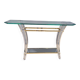 Brass and lucite console table, 1970s