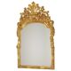 Large Classic Wooden Mirror, Rococo Style Chinoiserie, 124 cm