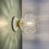 Vintage moulded glass wall or ceiling light globe