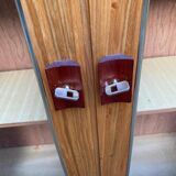 Scandinavian display cabinet, 2 sections, in oak, 1970.