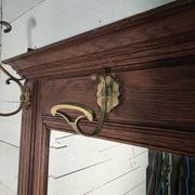 Antique coat rack in solid oak