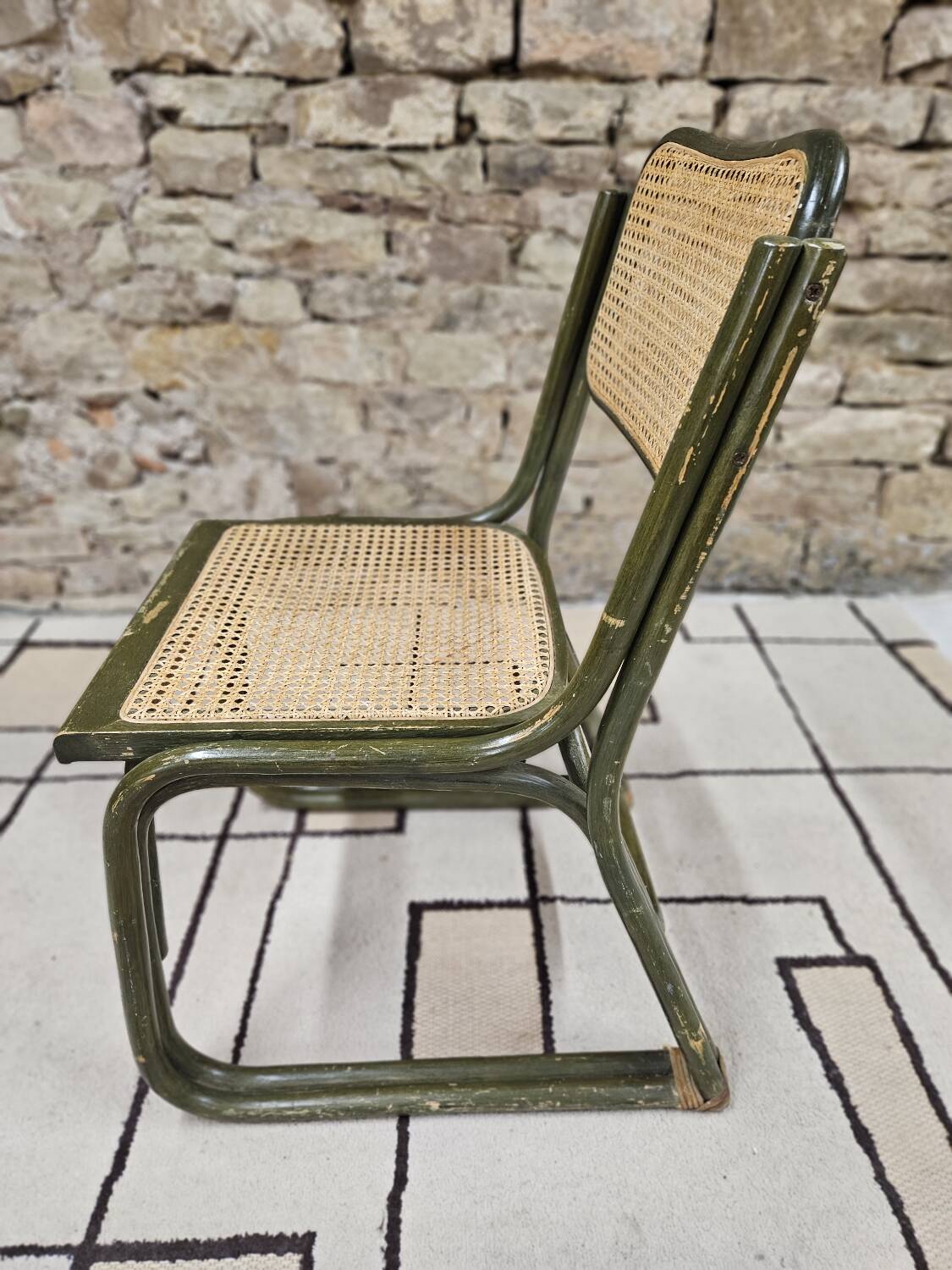 Chaise bambou canage style Breuer 1980"