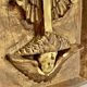 Panneau d’église en bois doré sculpté XIX