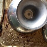 6 stainless steel cups by Guy Degrenne, 1970s