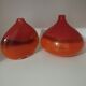 Pair or 2 glass paste vases from the 80s vintage.