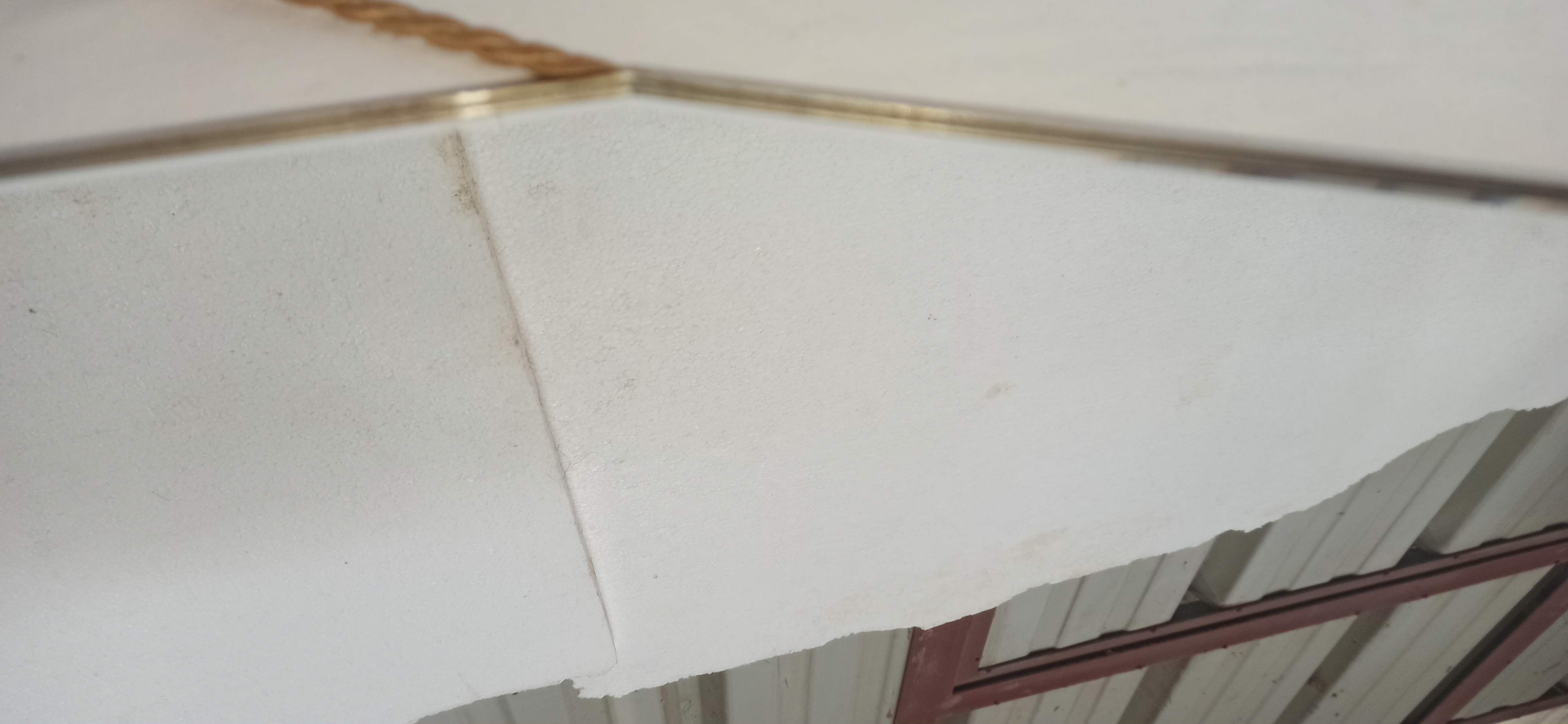 Mirror art deco grey silver pom pom rope