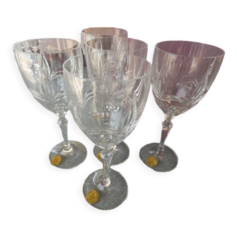 5 glasses cristal real wine cristal –cristal 24% pgo