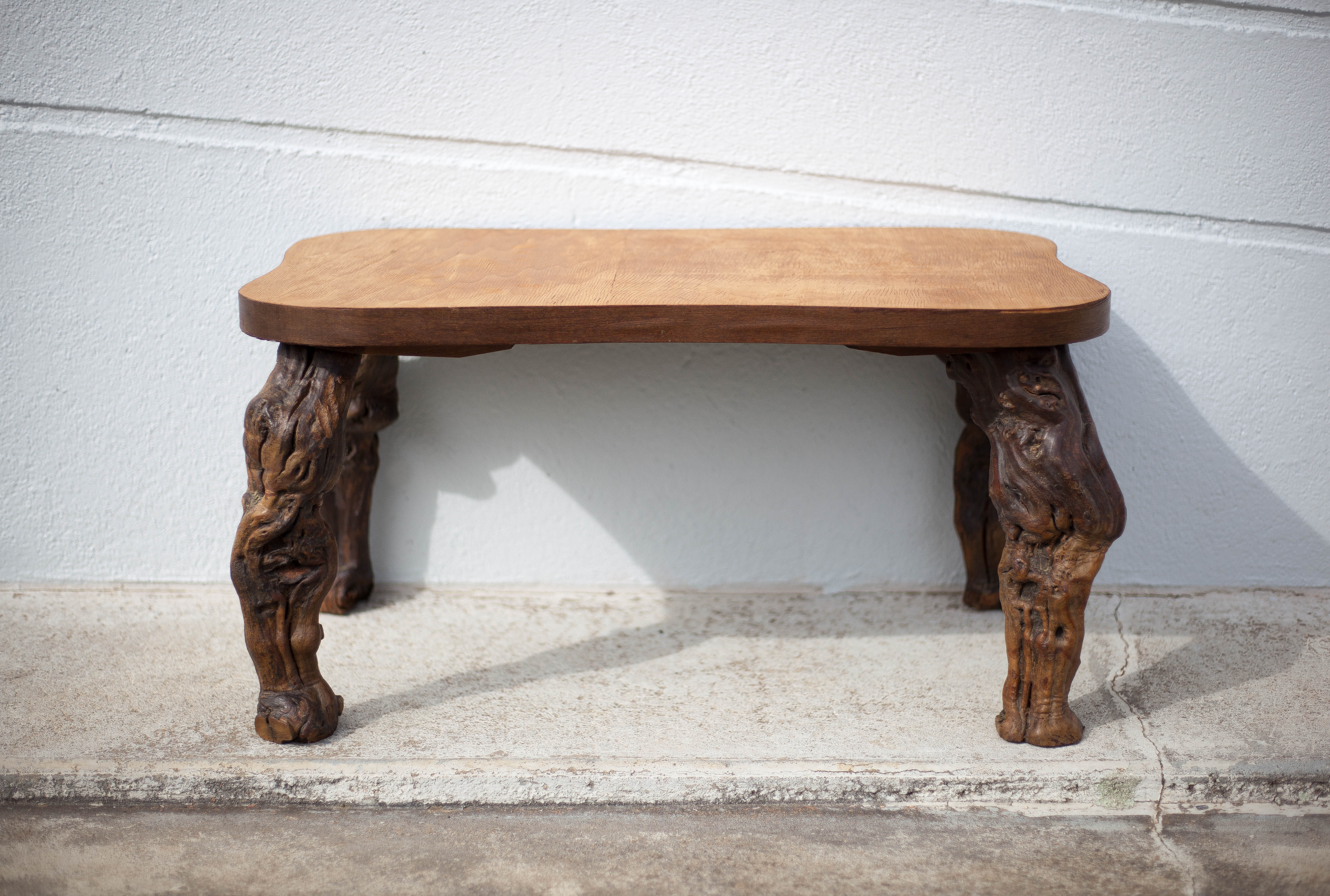Wood and vine coffee table