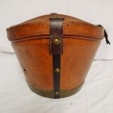 Leather hat box