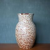 Speckled ceramic vase, west germany