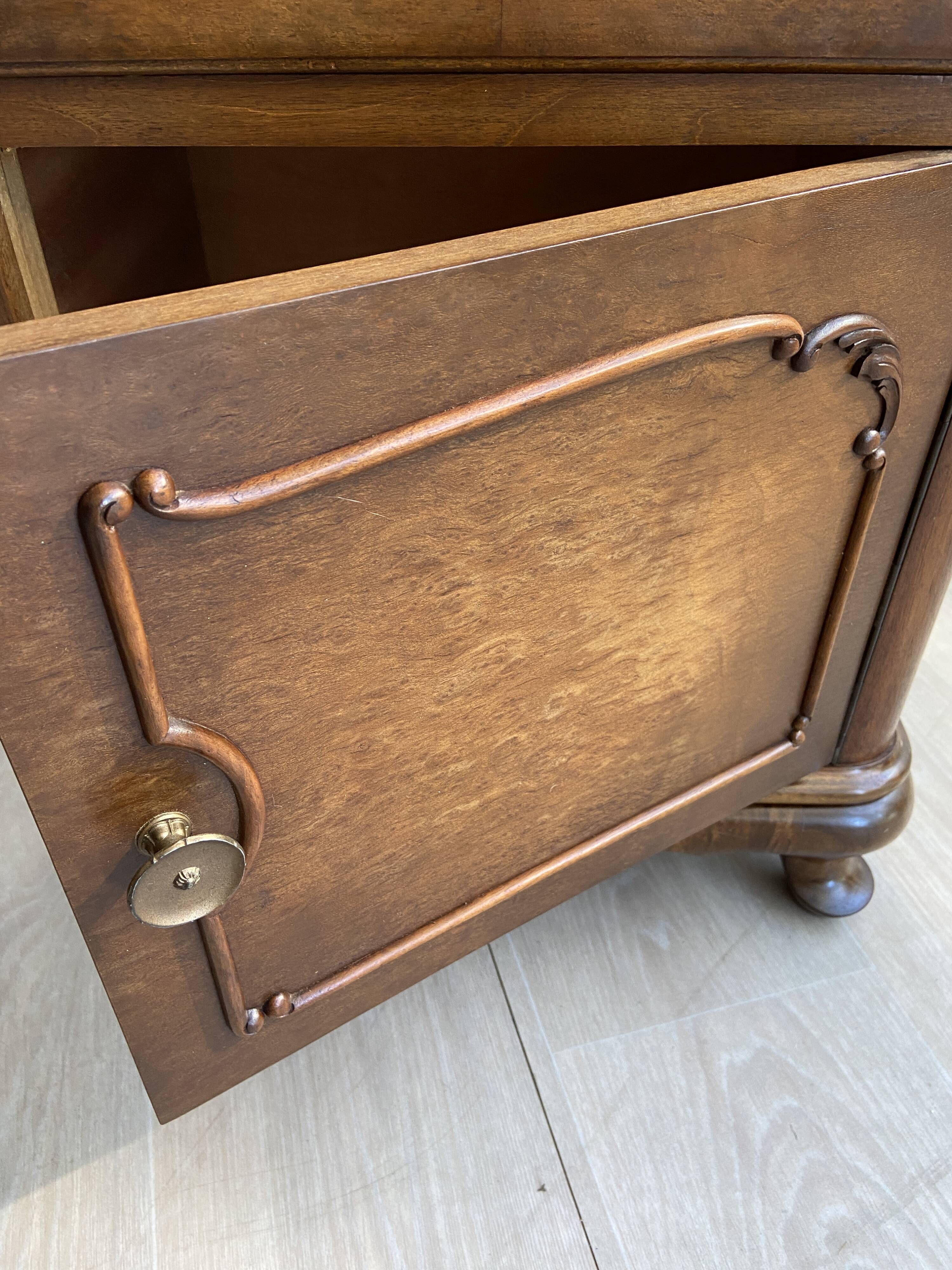 Pair of chippendale art deco bedsides