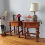Pair of classic vintage bedside tables