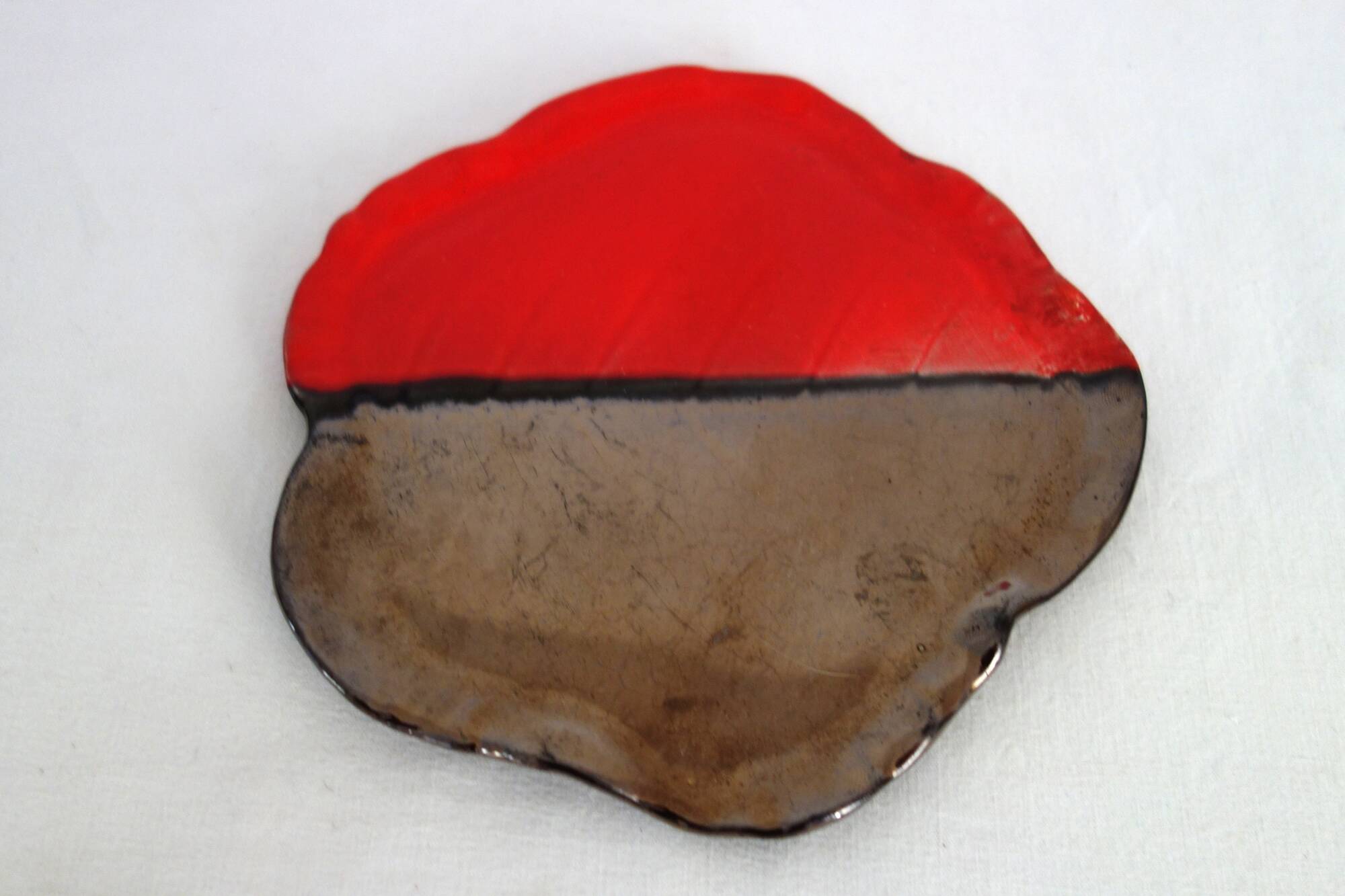 Vallauris two-tone liqueur service vintage flamed stoneware