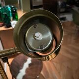 Danish reading lamp 2 height-adjustable reflectors in gold brass Frandsen