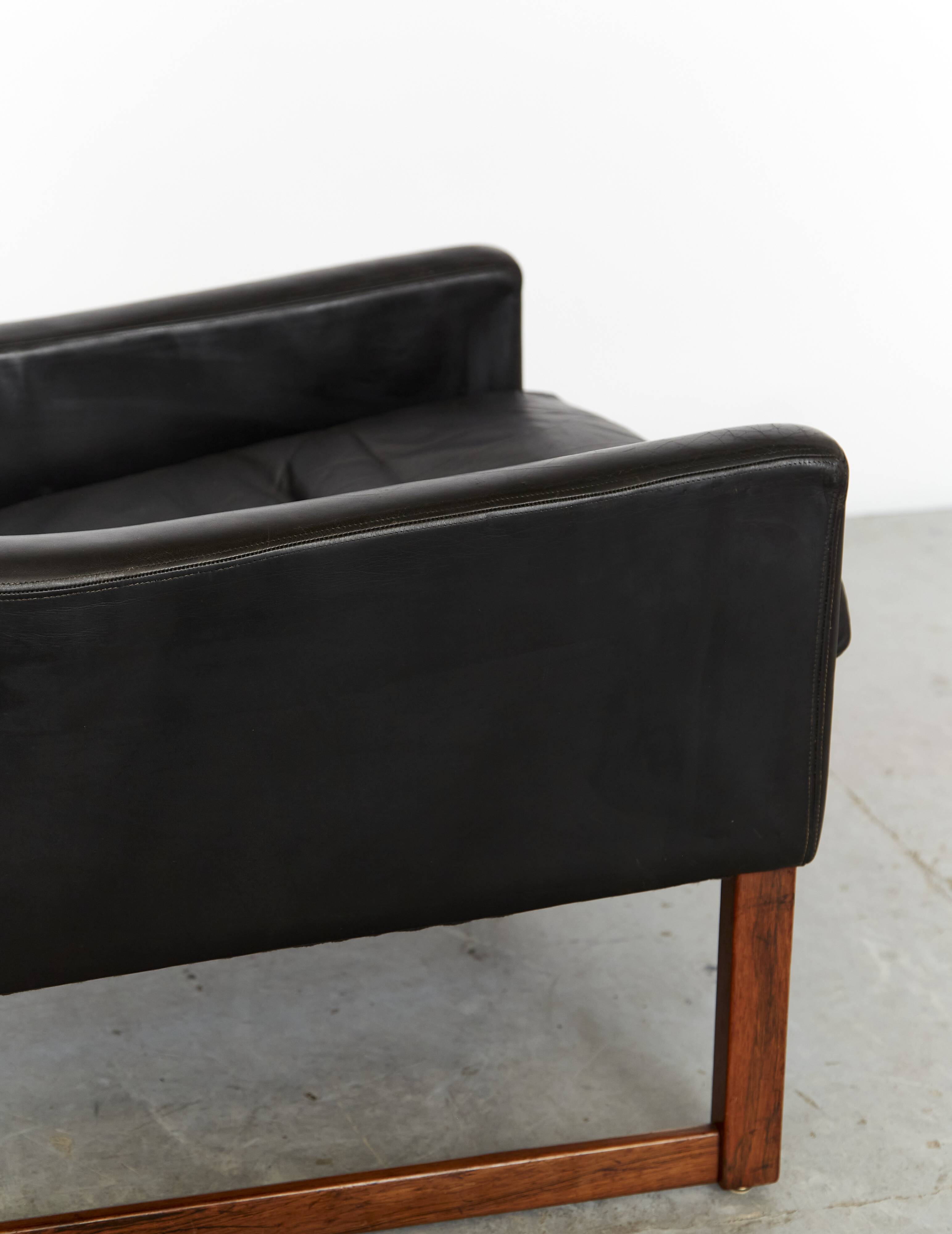 Fauteuil à oreilles et repose-pieds vintage par Rudolf Glatzel pour Kill In