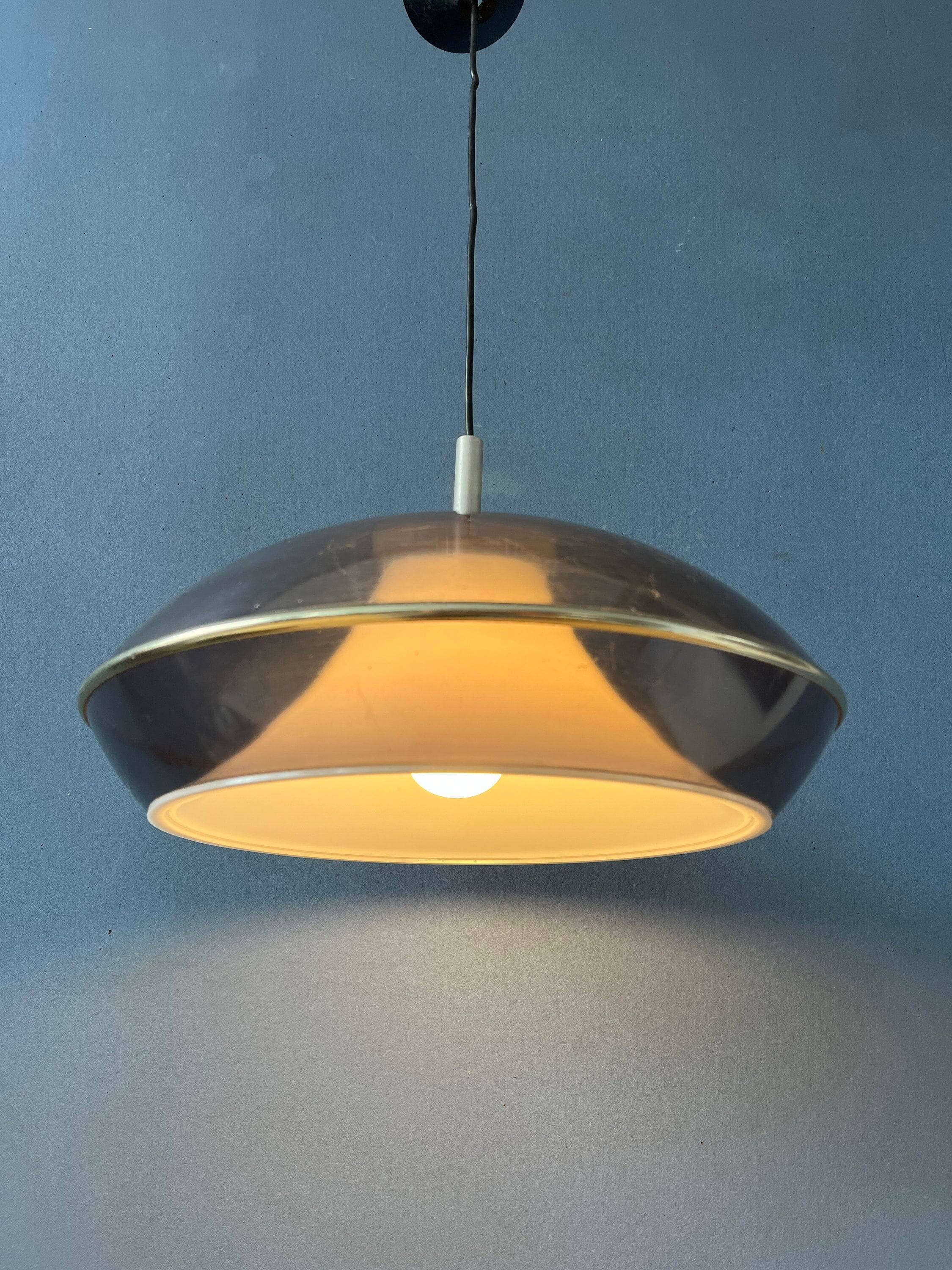 Vintage Space Age acrylic glass UFO pendant light