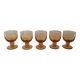 Verres à pied 70's ambré