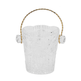 Ancien seau à glace en verre