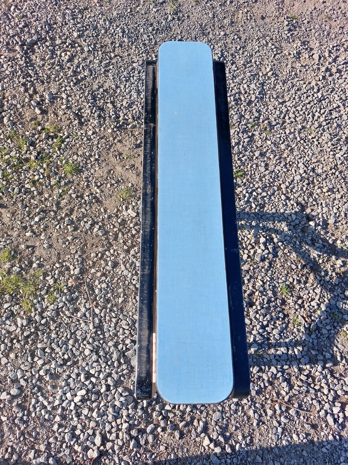 Blue formica folding table