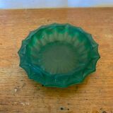Cendrier Ancien LUMINARC Verre Moulé Vert Vintage