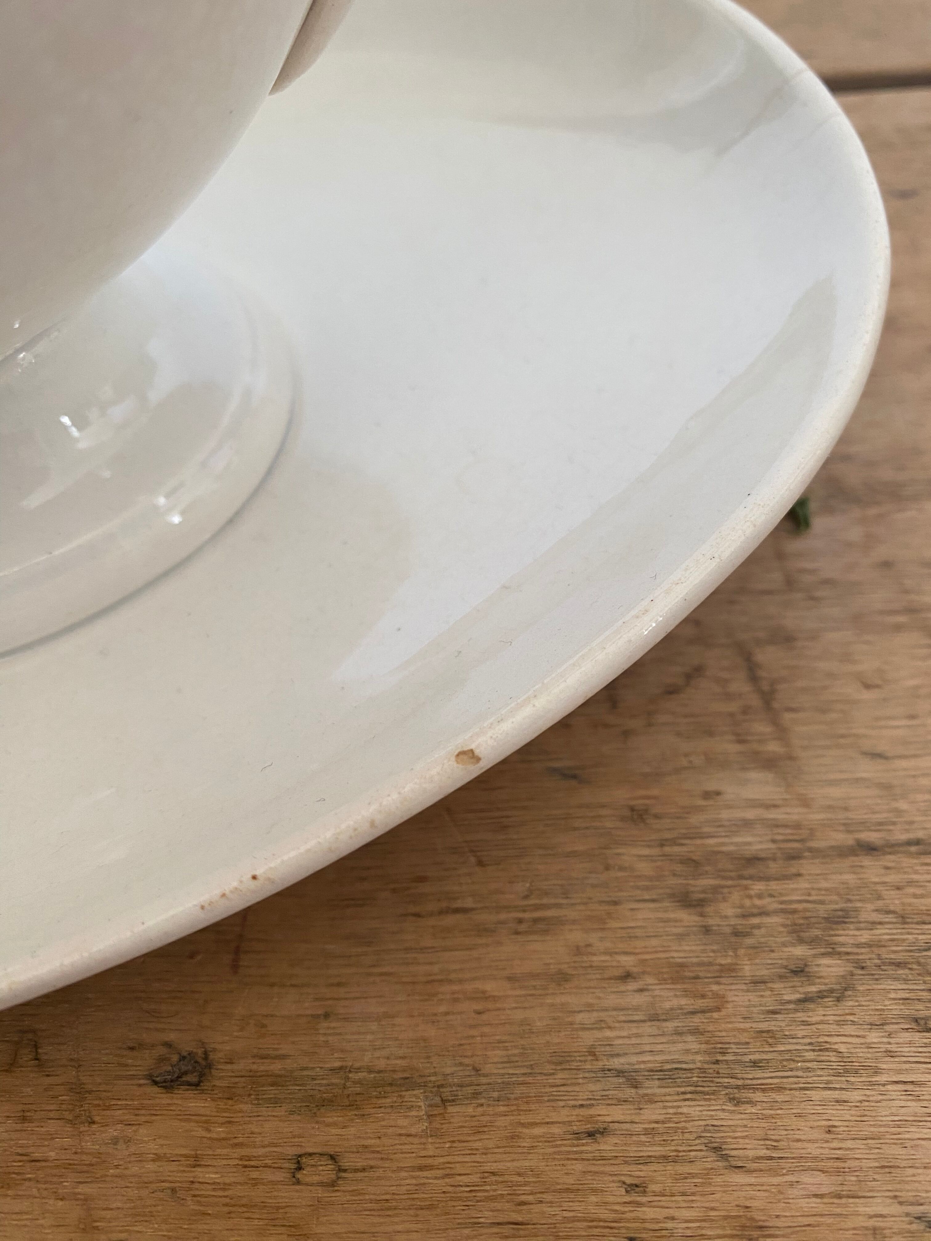 Creil and Montereau porcelain sauce boat