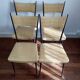 Chairs Colette gueden metal and vintage skaï