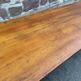 Large Alsatian farmhouse table 225 cm fir shade Merisier