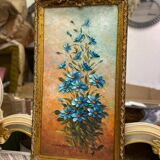 Tableau fleurs bleues
