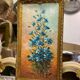 Tableau fleurs bleues