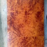 Table basse en loupe d'orme années 70