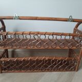 Rattan wall shelf 2 levels