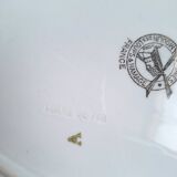 Oval plate Moulin des Loups Canada blue and orange, 1920-40