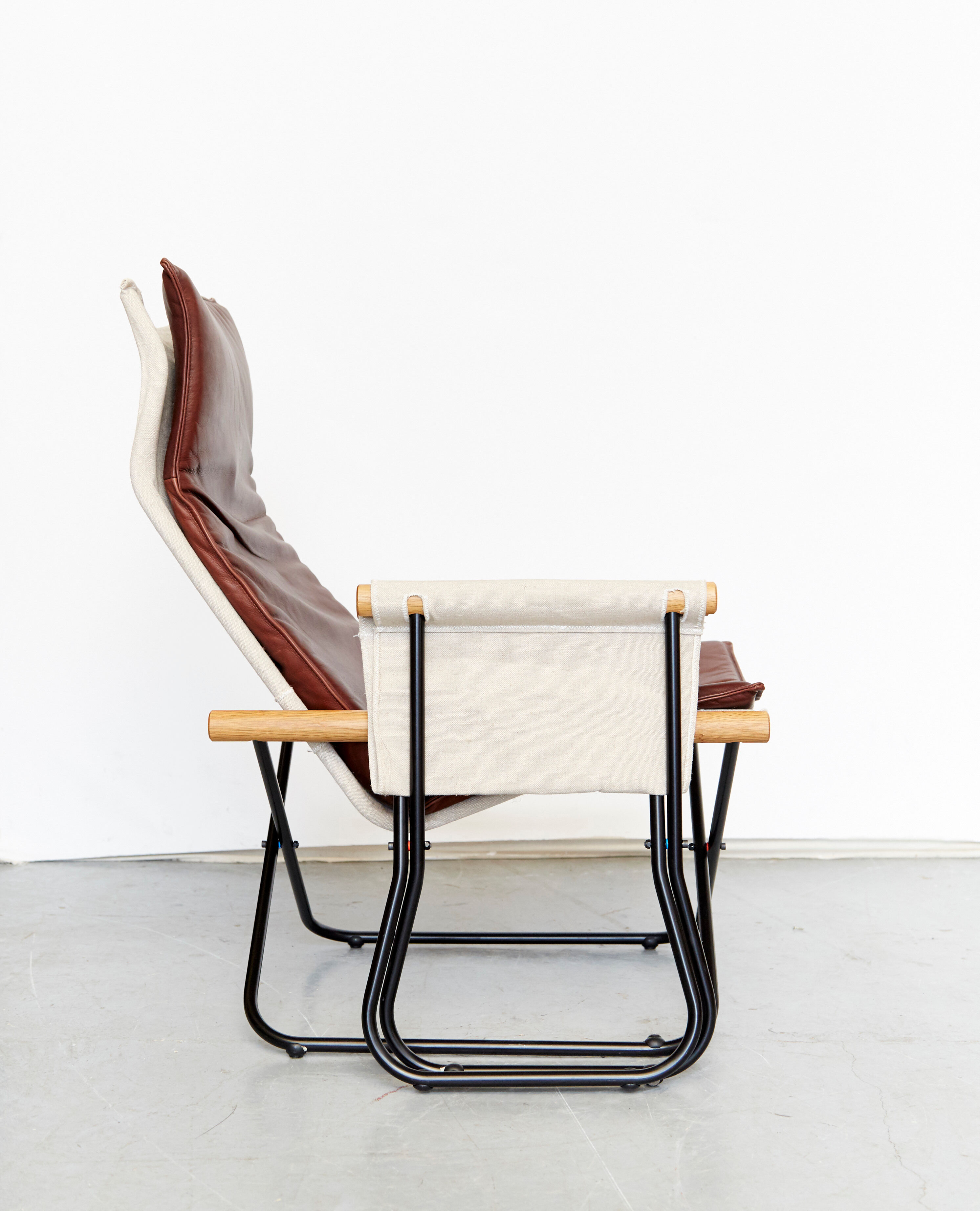 Takeshi Nii folding chair and ottoman "NychairX", 1970