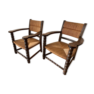 Pair of mulched armchairs