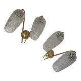 Pair of vintage double wall sconces "MAISON ARLUS"