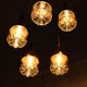Hanging lamp brass waterfall and blown glass