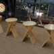 4 tabourets design pliants Adrian Reed, modèle Suzy