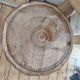Vintage coffee table from the 1960s – Rattan top with a sunburst pattern