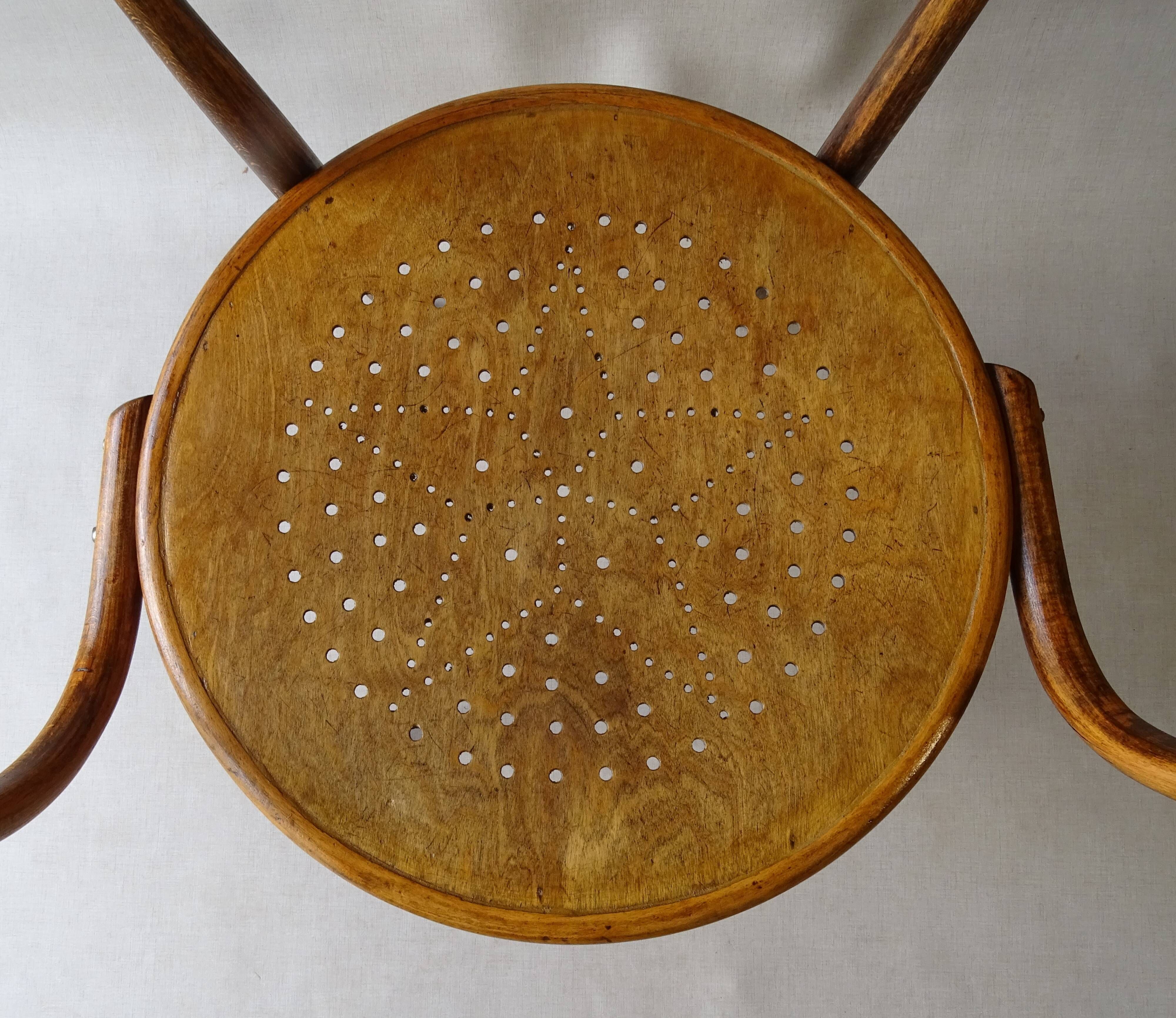 Armchair Le Corbusier by Fischel 1915 seat wood Etoile