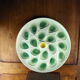 Large oyster dish in pastel colors - Saline earthenware - 70s