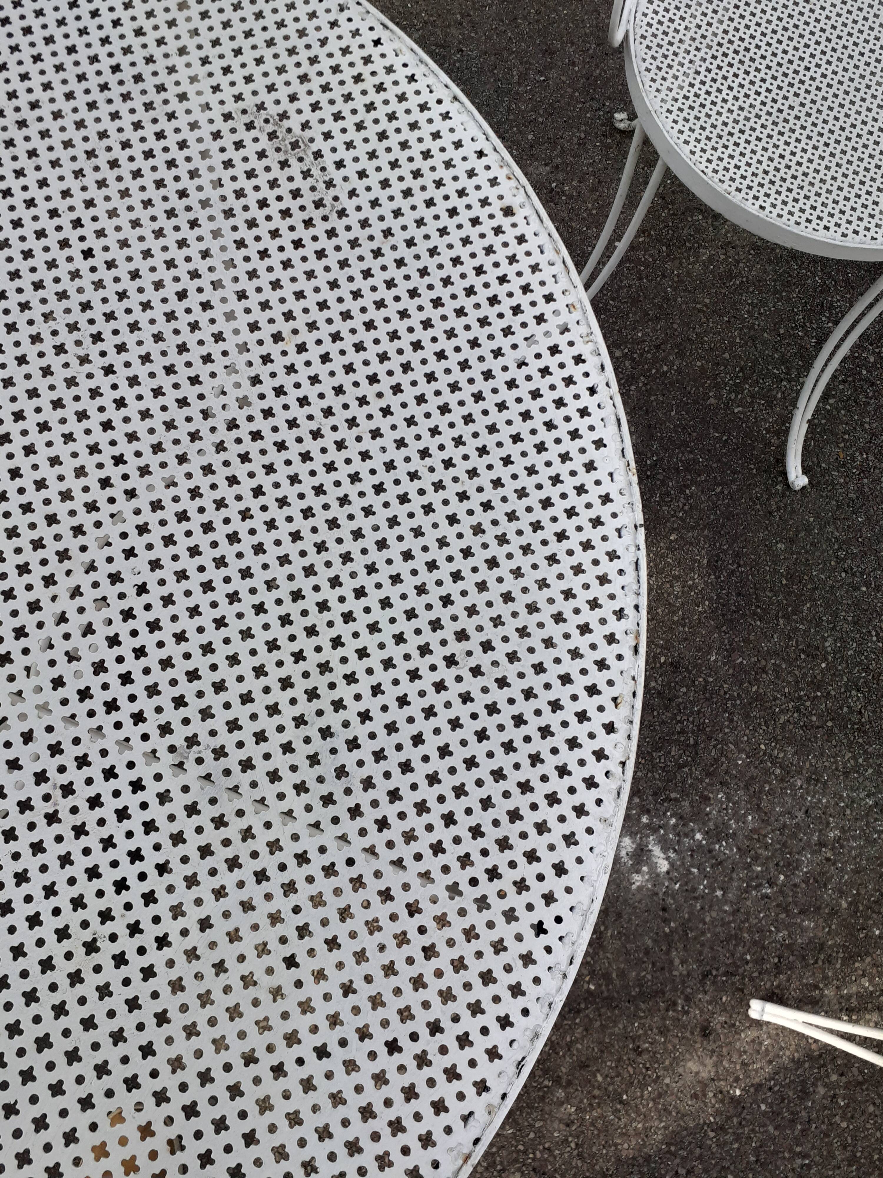 Old wrought iron garden furniture