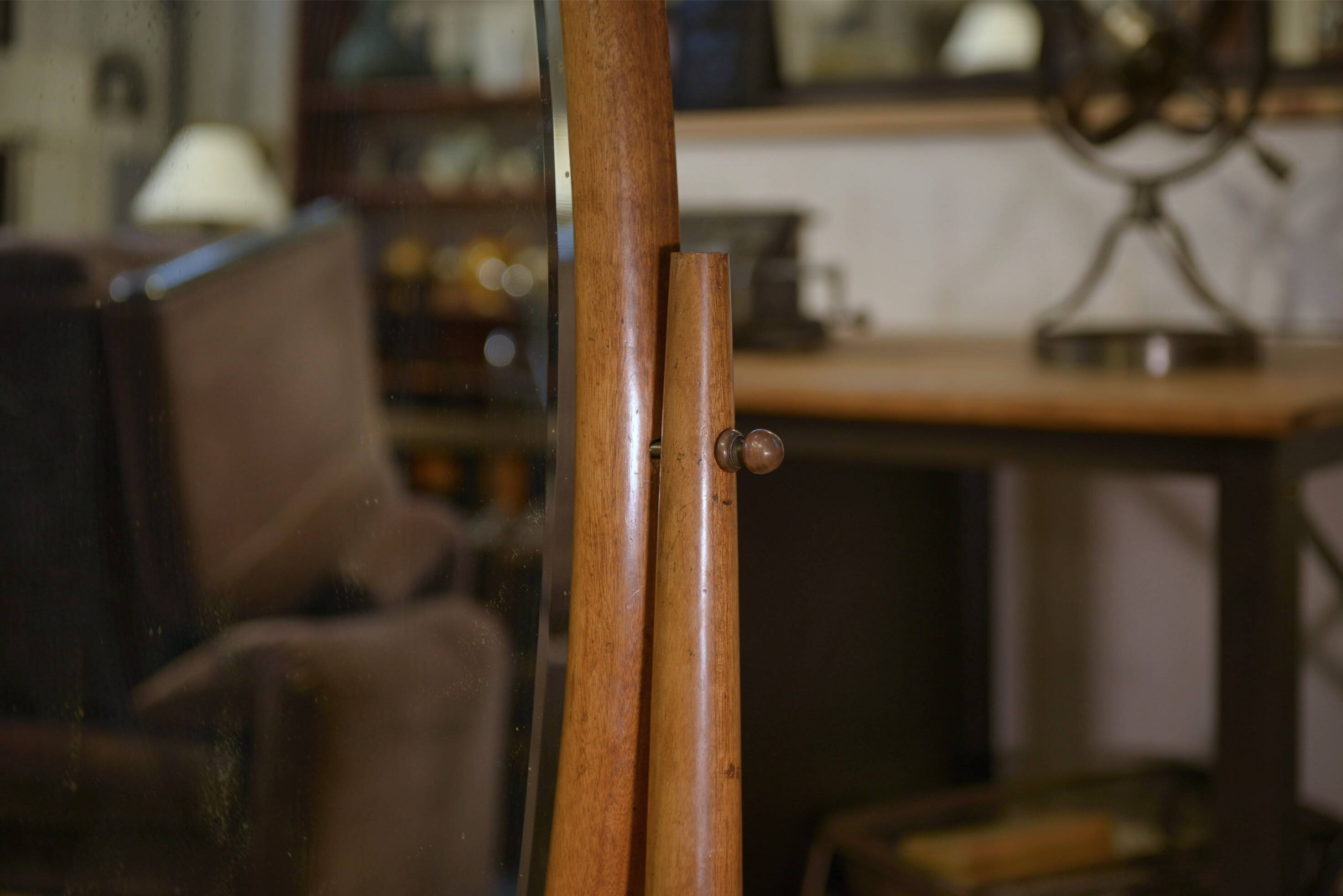 Art Deco full-length mirror by Octave Dupont, 1930s.