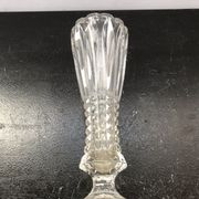 Vase sur pied verre moulé vintage