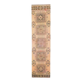 Vintage Turkish Handmade Wool Cotton Orange Runner 80x325