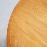 Vintage extendable round wooden dining table