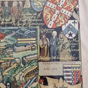 Historical Panorama of the University of Cambridge, Printed in Great Britain, 76 x 61 cm